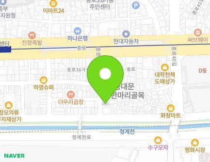 서울특별시 종로구 종로38길 19 (종로5가) 지도
