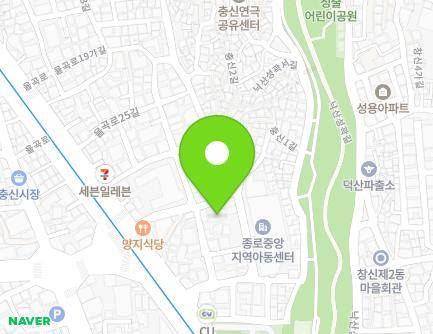 서울특별시 종로구 율곡로29길 16 (종로6가, 청산빌딩) 지도