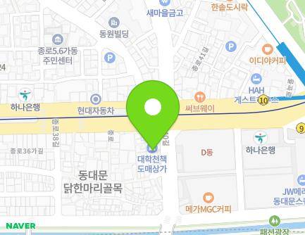 서울특별시 종로구 종로 258 (종로6가, 대학천상가(덕성빌딩)) 지도