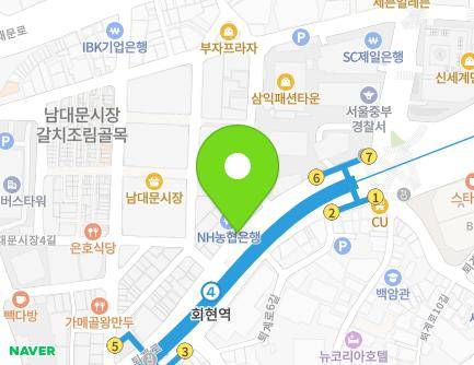 서울특별시 중구 퇴계로 57-3 (남창동, 가로판매대102) 지도