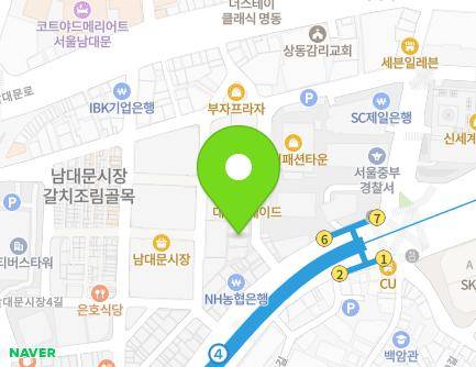 서울특별시 중구 남대문시장8길 22 (남창동, 웅이빌딩) 지도