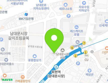 서울특별시 중구 남대문시장8길 26 (남창동, 은성빌딩) 지도