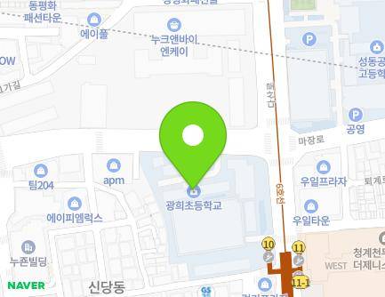 서울특별시 중구 다산로 269 (신당동, 광희초등학교) 지도