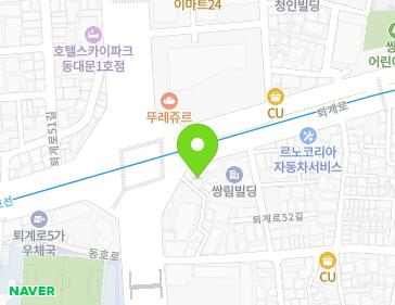 서울특별시 중구 퇴계로 282 (쌍림동, 오랜후레쉬빌딩) 지도