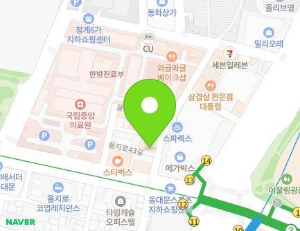 서울특별시 중구 을지로43길 7 (을지로6가, 동화빌딩) 지도