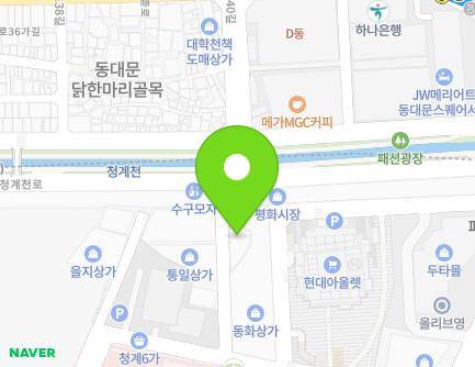 서울특별시 중구 청계천로 260-9 (을지로6가, 통일의류종합상가) 지도