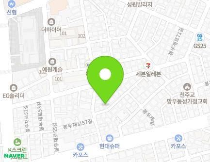 서울특별시 중랑구 봉우재로57가길 7 (망우동) 지도