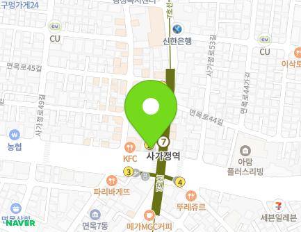 서울특별시 중랑구 사가정로 393-91 (면목동, 가로판매대9) 지도