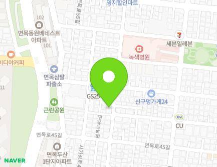 서울특별시 중랑구 사가정로45길 31 (면목동, 다온쉐르빌) 지도