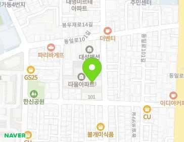 서울특별시 중랑구 겸재로9길 39 (면목동, 다울아파트) 지도