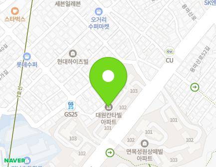 서울특별시 중랑구 용마산로 285 (면목동, 대원칸타빌아파트) 지도