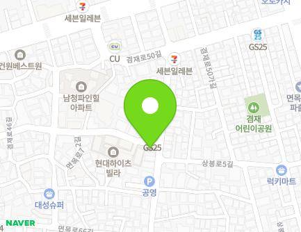 서울특별시 중랑구 면목로72길 70 (면목동, 대흥연립) 지도