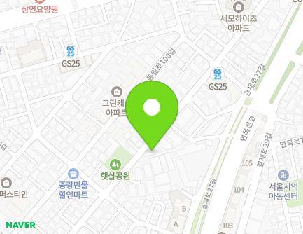 서울특별시 중랑구 봉우재로32길 67 (면목동, 동방플러스빌) 지도