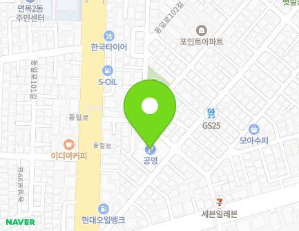 서울특별시 중랑구 겸재로23길 27 (면목동, 면목2동 공동주차장) 지도