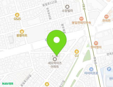 서울특별시 중랑구 봉우재로28길 22 (면목동, 세모하이츠아파트) 지도