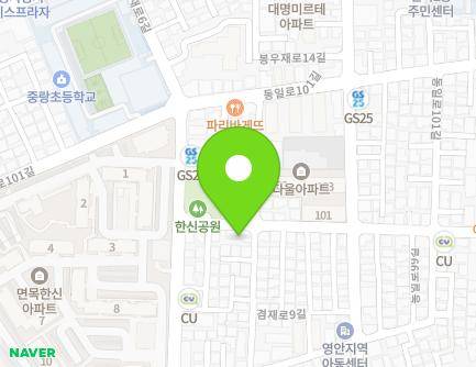 서울특별시 중랑구 동일로99길 47 (면목동, 한신독서실) 지도