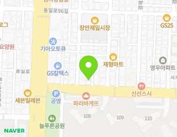서울특별시 중랑구 동일로92길 17 (면목동, 한일그랑빌) 지도