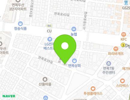 서울특별시 중랑구 면목로39길 28 (면목동, 홍익한의원) 지도