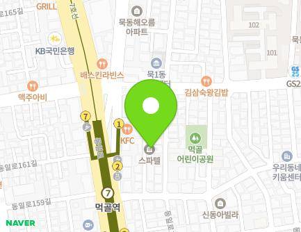 서울특별시 중랑구 동일로160길 5-12 (묵동, 스파텔) 지도