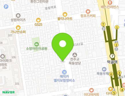 서울특별시 중랑구 중랑역로 193 (묵동, 묵동엘림교회) 지도