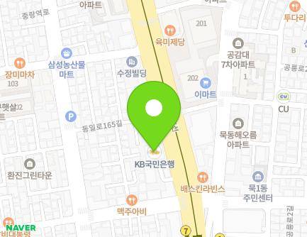 서울특별시 중랑구 동일로 921 (묵동, 국민은행) 지도