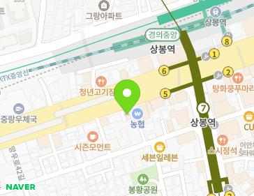 서울특별시 중랑구 망우로 288-1 (상봉동) 지도