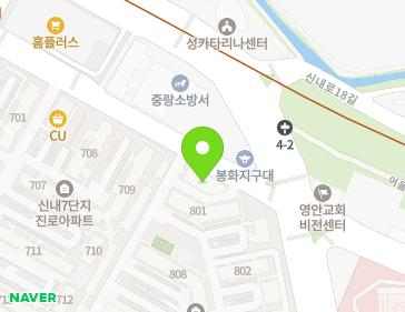 서울특별시 중랑구 신내로17길 13 (신내동, 화성,두산아파트) 지도
