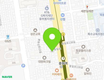 서울특별시 중랑구 동일로 811-7 (중화동, 강남치과) 지도