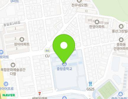 서울특별시 중랑구 동일로140길 33 (중화동, 중랑중학교) 지도