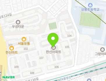 서울특별시 중랑구 동일로 752 (중화동, 중화한신아파트) 지도