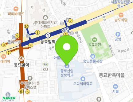 서울특별시 종로구 종로58길 28 (숭인동, 종로산업정보학교) 지도