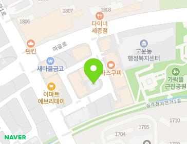 세종특별자치시 마음로 272-14 (고운동, 백송타워) 지도