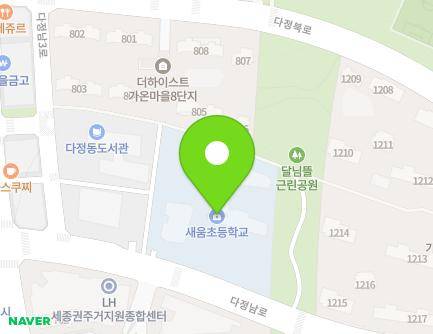 세종특별자치시 다정남로 93 (다정동, 새움초등학교) 지도