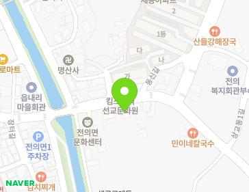 세종특별자치시 전의면 운주산로 1171 지도