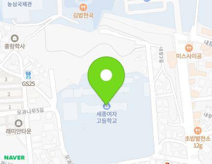 세종특별자치시 조치원읍 봉산로 16 (세종여자고등학교) 지도