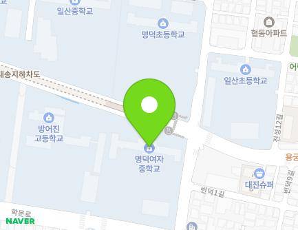 울산광역시 동구 학문로 40 (일산동, 명덕여자중학교) 지도