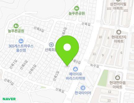 울산광역시 동구 산록1길 11 (전하동, 해피하우스) 지도