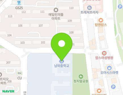 울산광역시 중구 남외3길 50 (남외동, 남외중학교) 지도