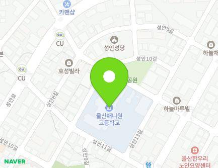 울산광역시 중구 성안11길 21 (성안동, 울산애니원고등학교) 지도