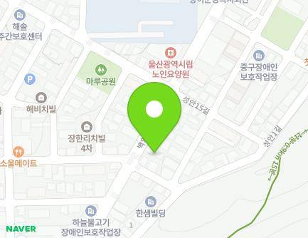 울산광역시 중구 백양로 134 (성안동, 힐그린빌) 지도