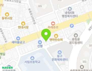 인천광역시 동구 송림로 110 (송림동) 지도