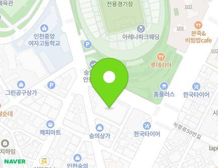 인천광역시 미추홀구 샛골로 14 (숭의동, 수아비스) 지도