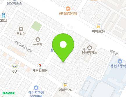 인천광역시 미추홀구 낙섬중로 72-16 (용현동, 강남그린빌) 지도