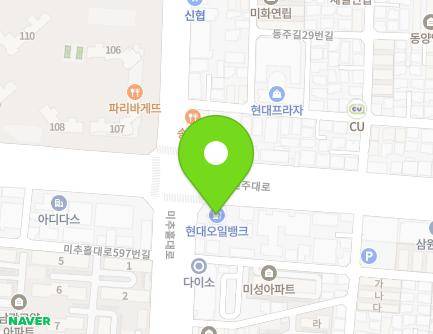 인천광역시 미추홀구 인주대로 394 (주안동, SK네트웍스(주)장미주유소) 지도