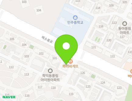 인천광역시 미추홀구 매소홀로 338 (학익동, 학익동풍림아이원아파트) 지도