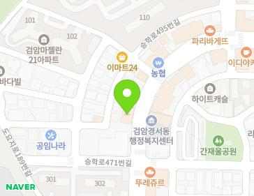 인천광역시 서구 승학로 477 (검암동) 지도
