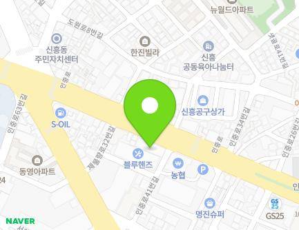 인천광역시 중구 인중로 43 (신흥동3가, 현대자동차동인천서비스) 지도