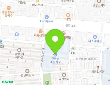 인천광역시 미추홀구 인주대로434번길 11 (주안동, 인천주안남초등학교) 지도