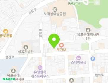 전남광주통합특별시 목포시 영산로 19 (대의동3가, I빌리지) 전남광주통합특별시 목포시 영산로 19 (대의동3가, I빌리지) 지도