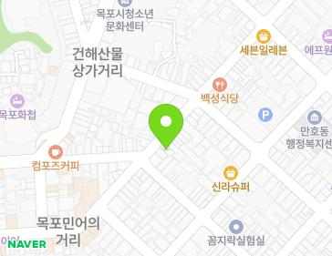 전남광주통합특별시 목포시 번화로 58-1 (영해동2가) 전남광주통합특별시 목포시 번화로 58-1 (영해동2가) 지도